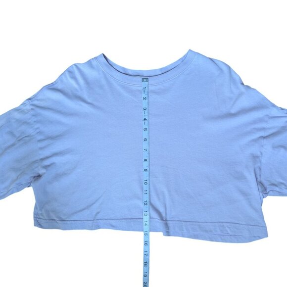 Garage Light Purple Cropped Long Sleeve Top Women Medium - Picture 9 of 11